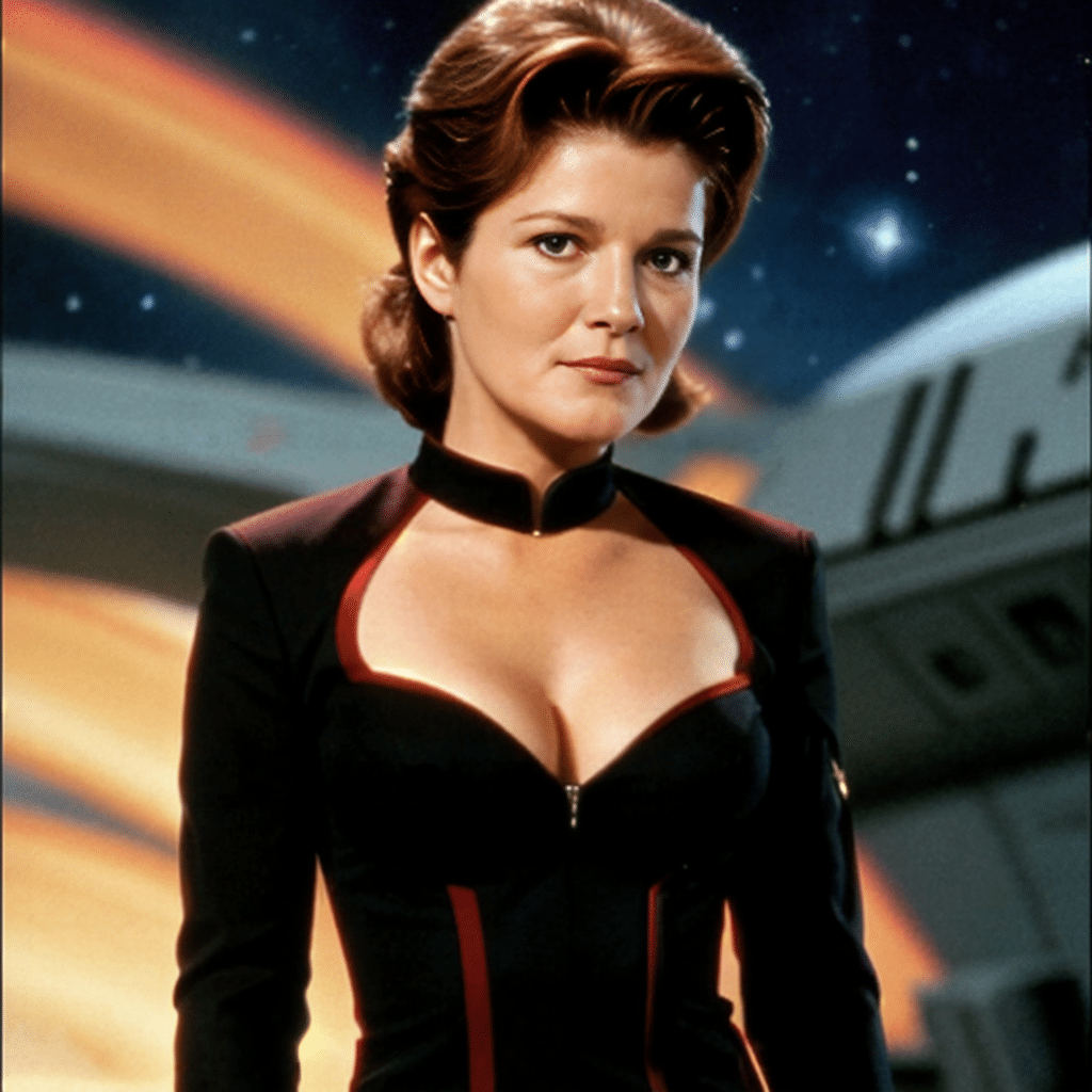 Sexy Captain Janeway 1980s Style - 1